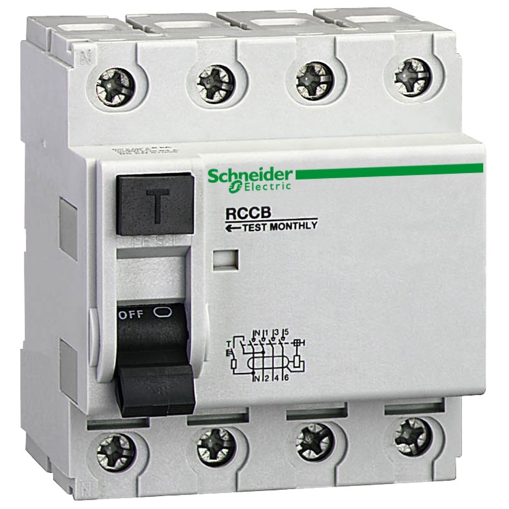 INTERRUPTOR DIFERENCIAL ID-AC 4P 25A 30mA 415V, MERLIN GERIN - SCHNEIDER ELECTRIC