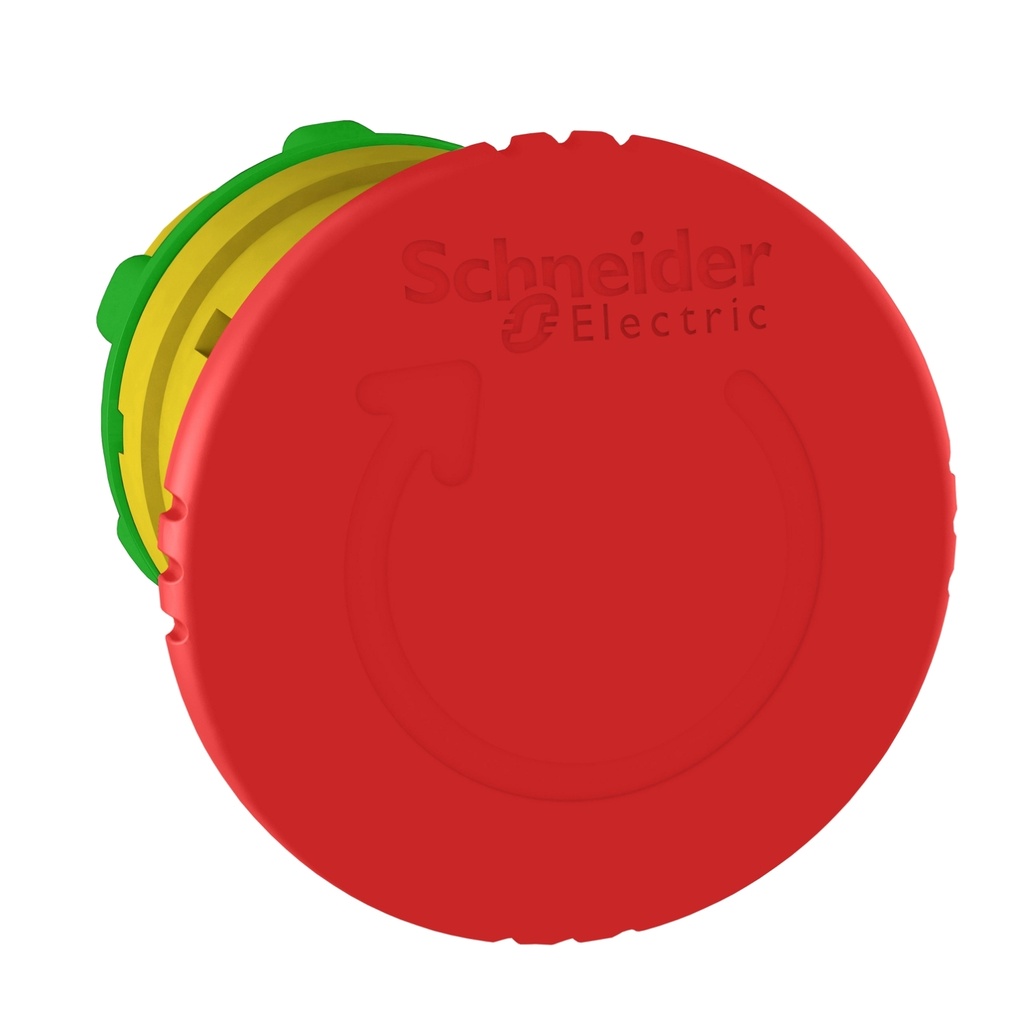 CABEZA PULSADOR SETA D.40 GIRAR ROJA EMBELLECEDOR PLASTICO, SCHNEIDER ELECTRIC