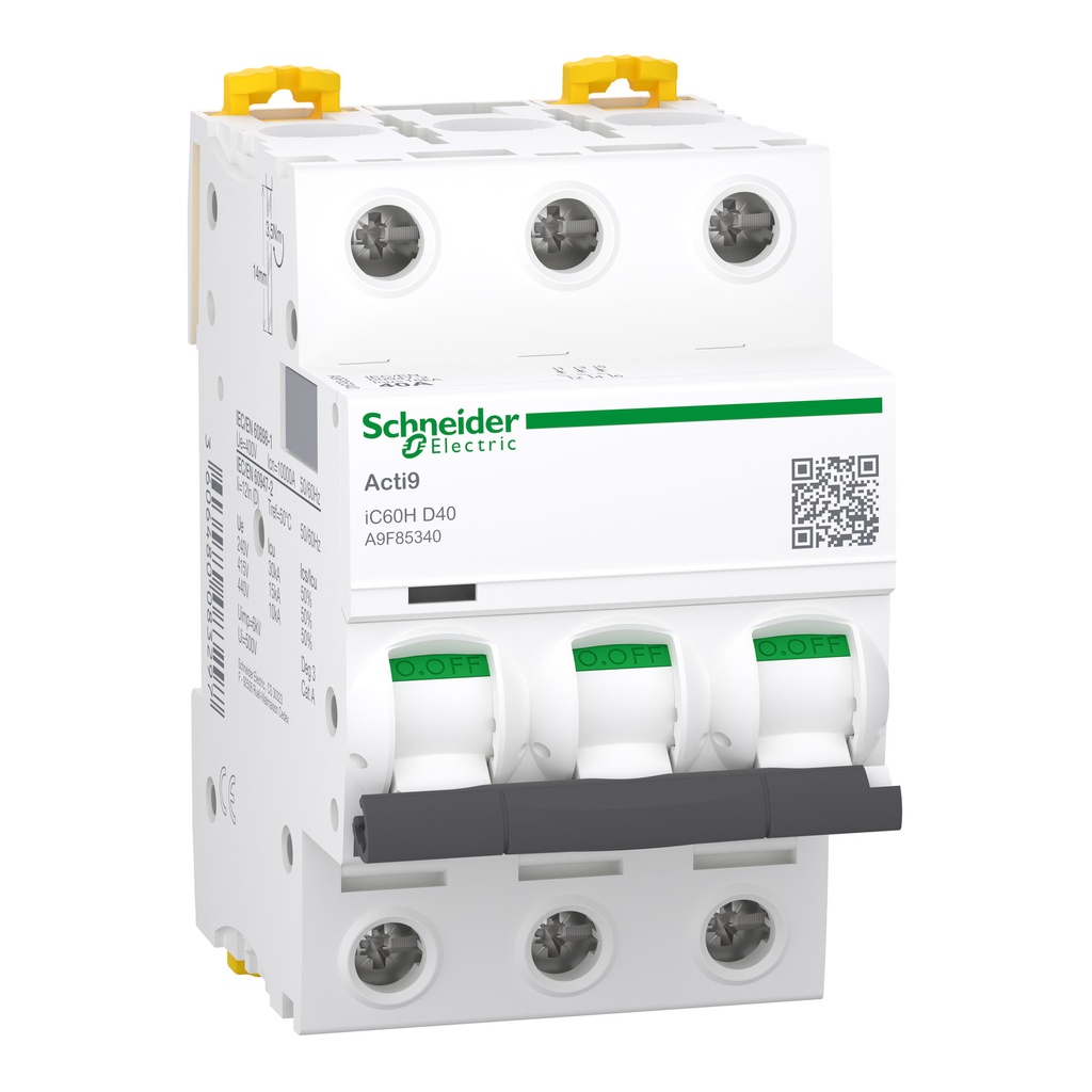 INTERRUPTOR AUTOMÁTICO MAGNETOTÉRMICO IC60H 3P 40A CURVA-D, SCHNEIDER ELECTRIC