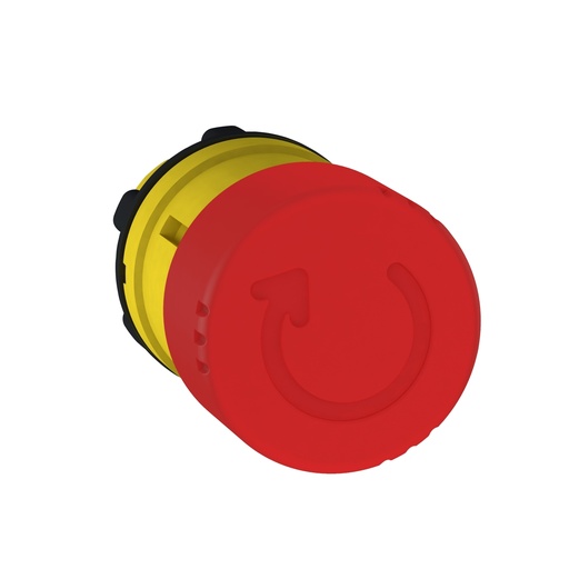 [ZB5AS834] PULSADOR PARO EMERGENCIA CON ENCLAVAMIENTO ROJO DIAMETRO 30 PARA GIRAR, SCHNEIDER ELECTRIC