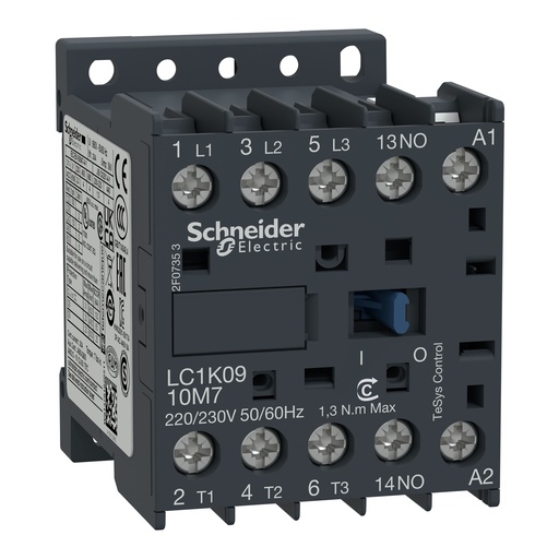 [LC1K0910B7] MINICONTACTOR 9A 3P 24V CA 50-60HZ, SCHNEIDER ELECTRIC