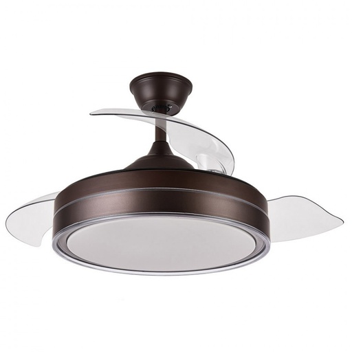 [165591402] VENTILADOR DC CRIADOR MARRON 72W 6117LM 3 ASPAS 108D 3000-4000-6000K CONTROL REMOTO, TEMPORIZADOR Y MEMORIA, FABRILAMP