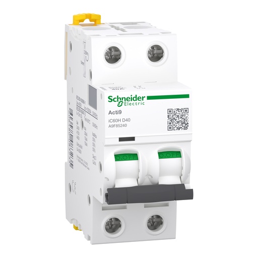 [A9F85240] INTERRUPTOR AUTOMÁTICO MAGNOTÉRMICO ACTI 9 IC60H 2P 40A D 10 KA, SCHNEIDER ELECTRIC