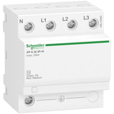 [A9L15693] LIMITADOR SOBRETENSIÓN IPF20 20KA 340V 3P+N, SCHNEIDER ELECTRIC