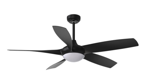 [181591509] VENTILADOR DC 24W GALLEO NEGRO 5 ASPAS 137D 2400LM 6 VELOCIDADES 3000-4000-6500K CONTROL REMOTO,MEMORIA Y TEMPORIZADOR, FABRILAMP