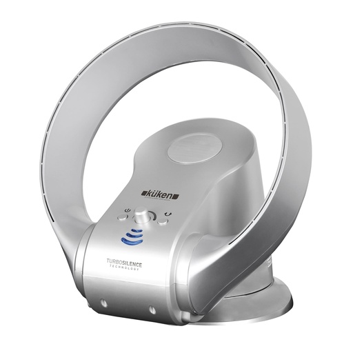 [36905] VENTILADOR SIN ASPAS SOBREMESA/CROMADO, KUKEN