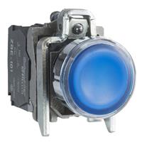 [XB4BW36G5] PULSADOR LUMINOSO RASANTE DIÁMETRO 22 110-120V AZUL EMBELLECEDOR METÁLICO, SCHNEIDER ELECTRIC