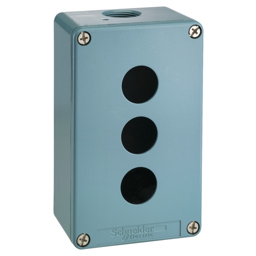 [XAPM2203] CAJA METÁLICA IP65 3 TALADROS DIÁMETRO 22,2 PROFUNDIDAD 49MM AZUL, SCHNEIDER ELECTRIC